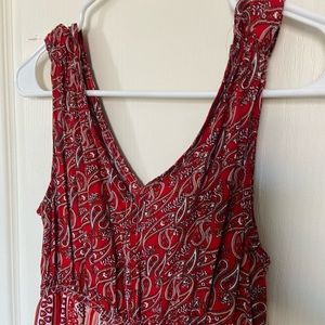 Red Lapis Tiered Midi dress